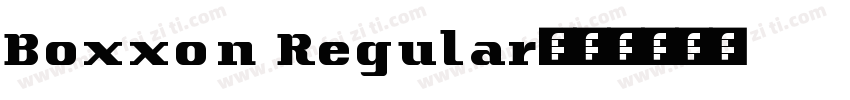 Boxxon Regular字体转换